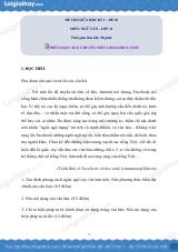 Đề kiểm tra giữa kì 1 Ngữ văn 11 - Đề số 18 có lời giải chi tiết